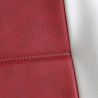 Gros plan Housse auto sur mesure GOLD (simili cuir rouge et blanc)