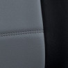 Gros plan Housse auto sur mesure GOLD (simili cuir gris et noir)