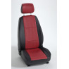 Housse auto sur mesure GOLD (simili cuir rouge et noir)