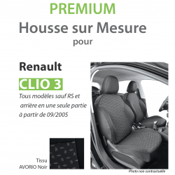 Housse de siège sur mesure Twin Zip pour Renault Clio 3