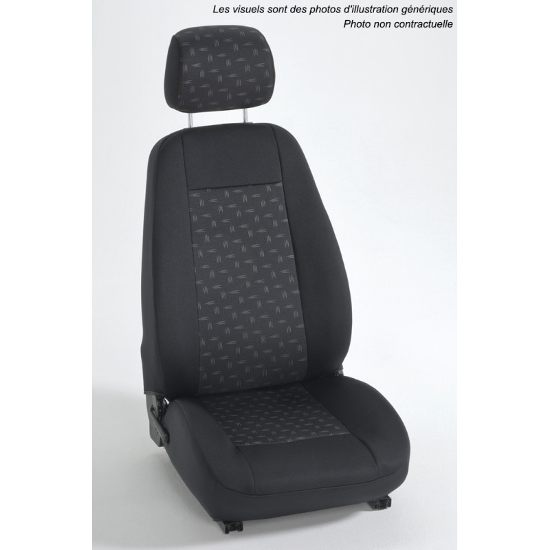 Housses De Siège Auto Pour Peugeot 208 I & II (2012+) - Jeu Complet 5 Pièces - Tissu Polyester