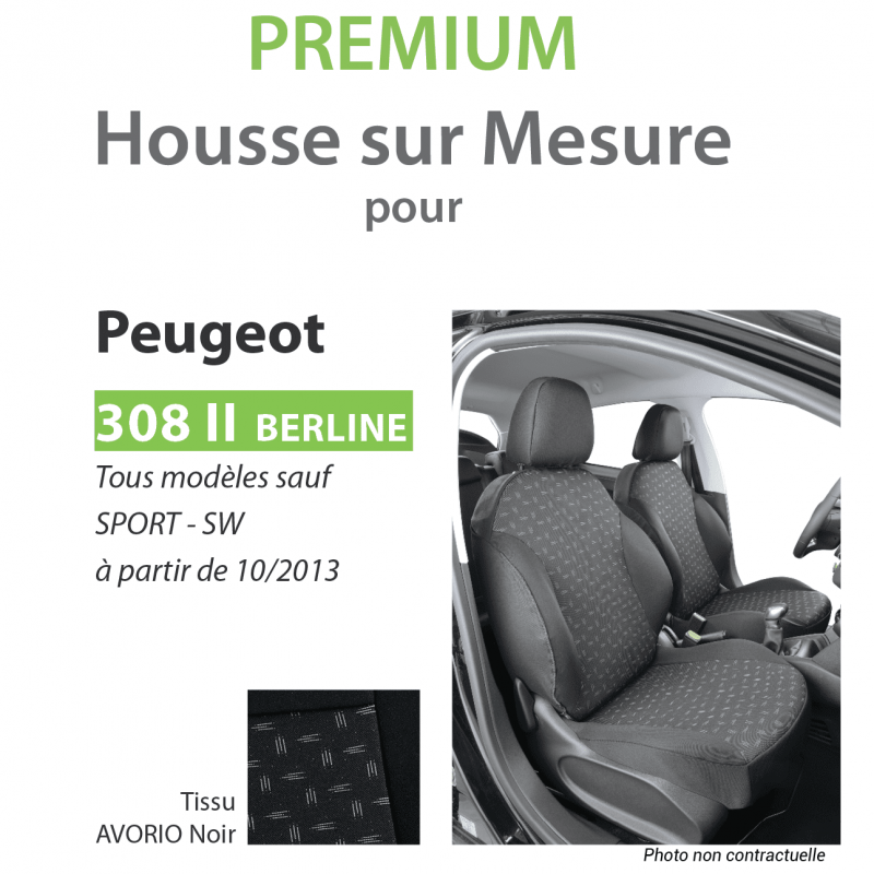 Demi-housse de protection Peugeot 308 III SW - Poly® protection mixte