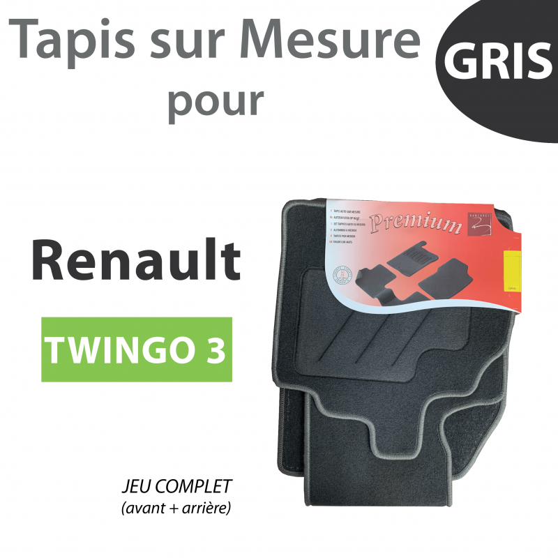 Tapis sur Mesure pour Renault TWINGO 3 de 10-2014 à aujourd'hui