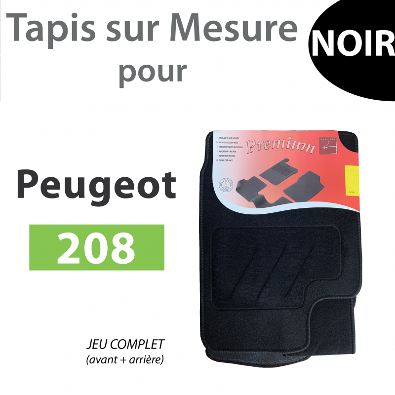 Tapis sur Mesure pour Peugeot 208 de 09-2012 à 10-2019