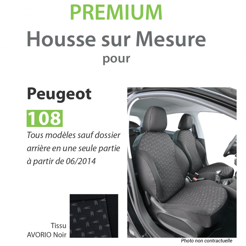 Housse Peugeot 108, C2 ou Aygo - Équipement auto