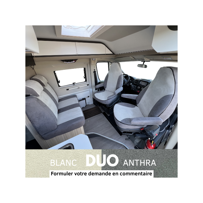 Housses sur-mesure BLANC et ANTHRA